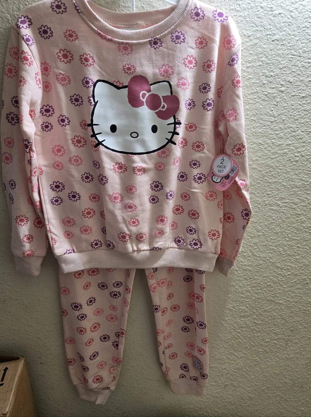NWT Hello Kitty Pink Floral Girls Set
